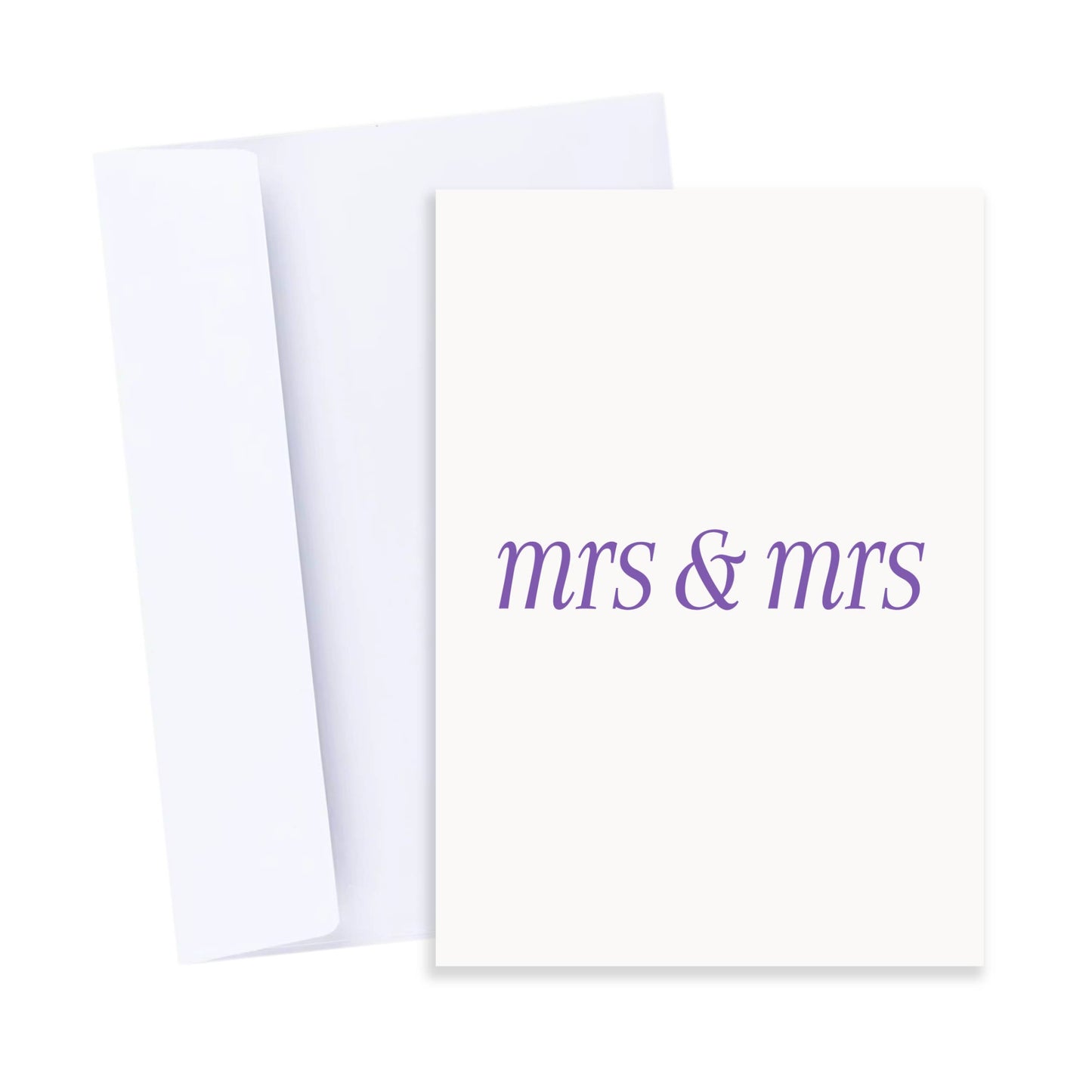 Mrs & Mrs Card | Lesbian Wedding Card, Newlywed, LGBTQ+ Card