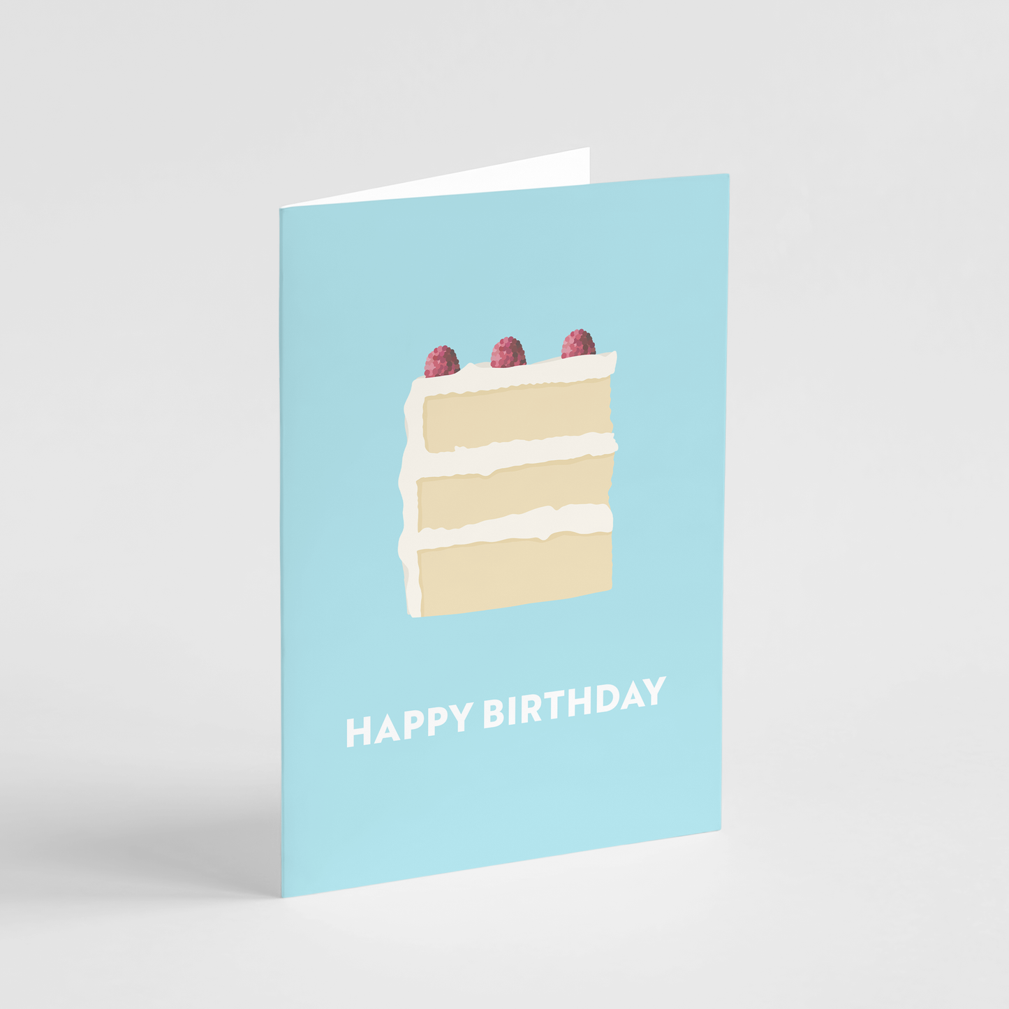 Happy Birthday Cake Card - Cute Happy Birthday Card: Pink