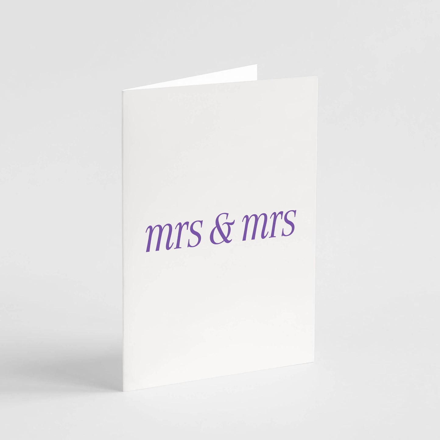 Mrs & Mrs Card | Lesbian Wedding Card, Newlywed, LGBTQ+ Card