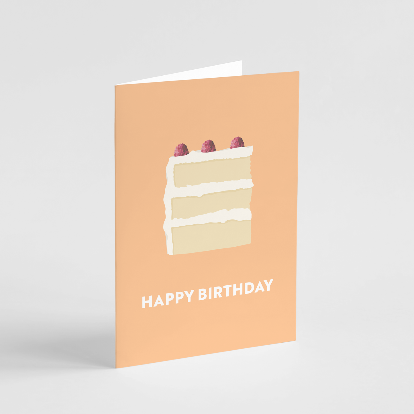 Happy Birthday Cake Card - Cute Happy Birthday Card: Pink