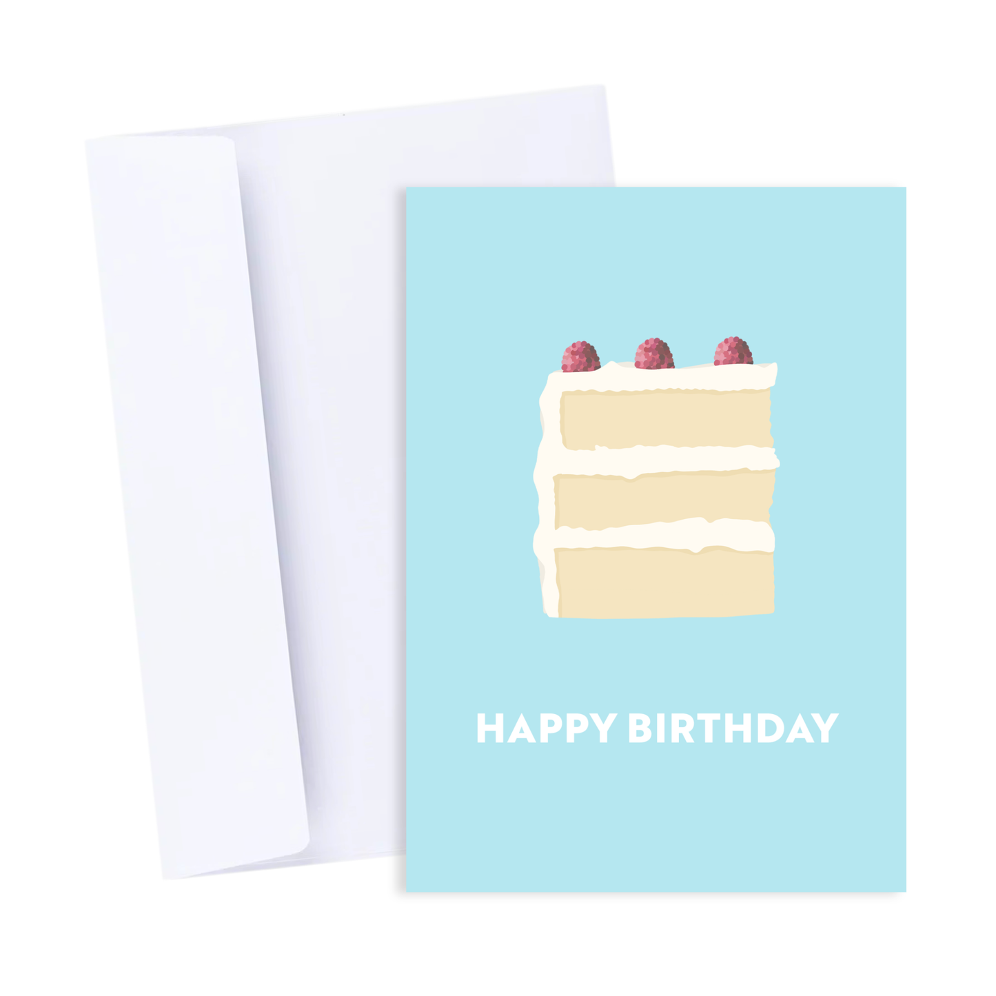 Happy Birthday Cake Card - Cute Happy Birthday Card: Pink