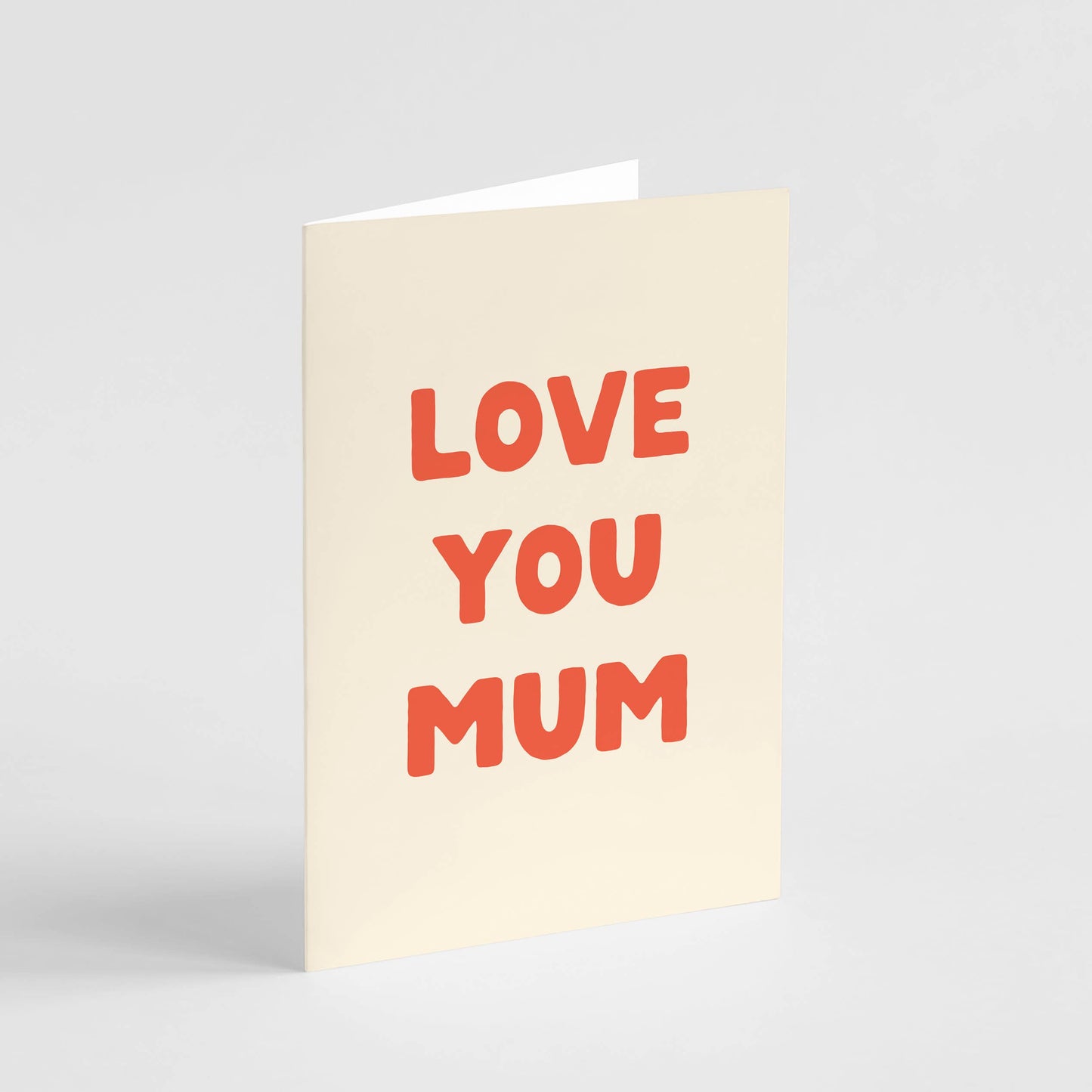 Love You Mum Card - Simple Happy Mother's Day Greeting Card