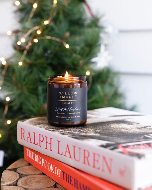 Willow + Maple LET IT BE CHRISTMAS candle